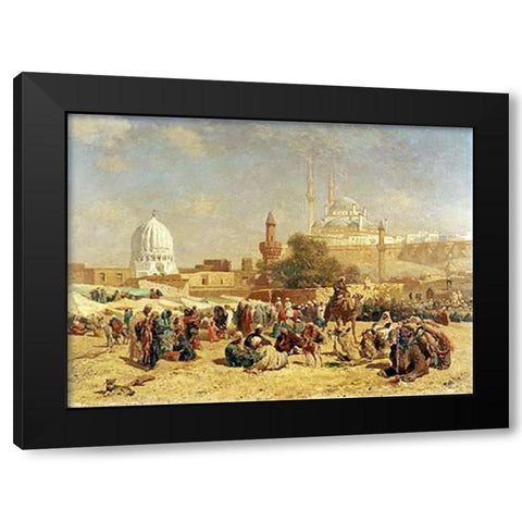 Outside Cairo Black Modern Wood Framed Art Print by Biseo, Cesare