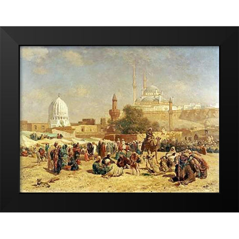 Outside Cairo Black Modern Wood Framed Art Print by Biseo, Cesare