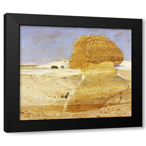The Great Sphinx at Gizeh Black Modern Wood Framed Art Print by Boyce, George Price