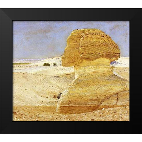 The Great Sphinx at Gizeh Black Modern Wood Framed Art Print by Boyce, George Price