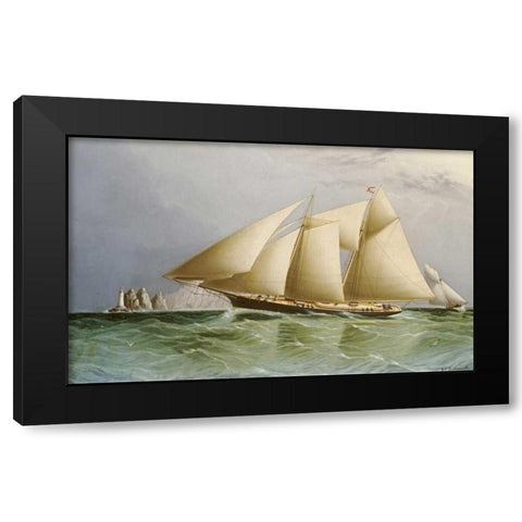 Vesta Off The Needles Black Modern Wood Framed Art Print with Double Matting by Buttersworth, James E.