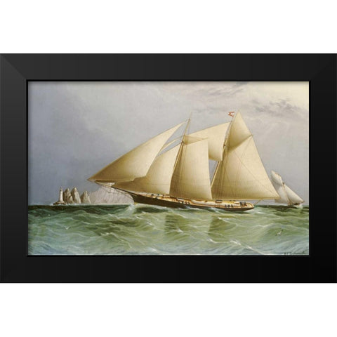 Vesta Off The Needles Black Modern Wood Framed Art Print by Buttersworth, James E.