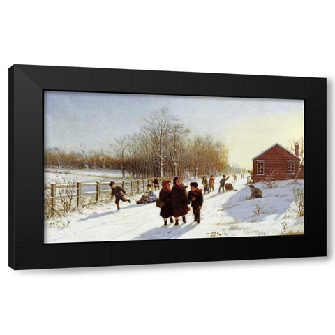 Schools Out Black Modern Wood Framed Art Print by Carr, Samuel S.
