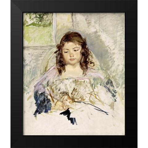 Sketch For Francois Black Modern Wood Framed Art Print by Cassatt, Mary