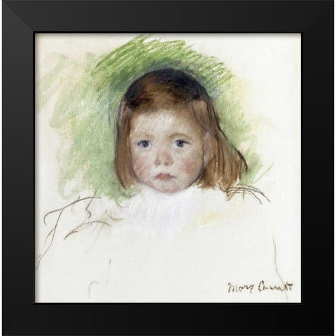 Portrait of Ellen Mary Cassatt Black Modern Wood Framed Art Print by Cassatt, Mary