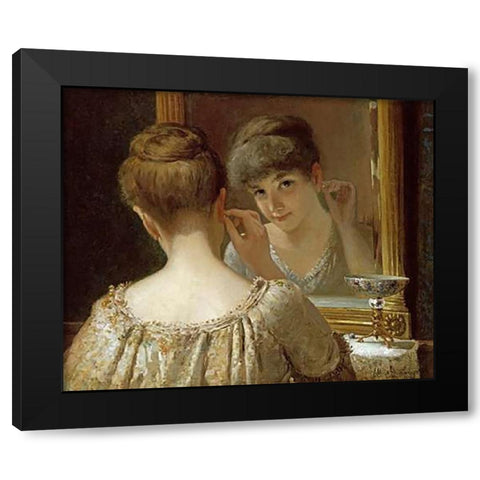 The Coquette Black Modern Wood Framed Art Print with Double Matting by Champney, James Wells