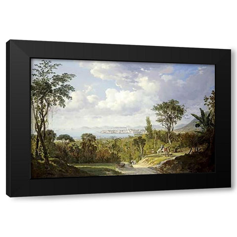 Vista General De Panama Black Modern Wood Framed Art Print by Charton, Ernest
