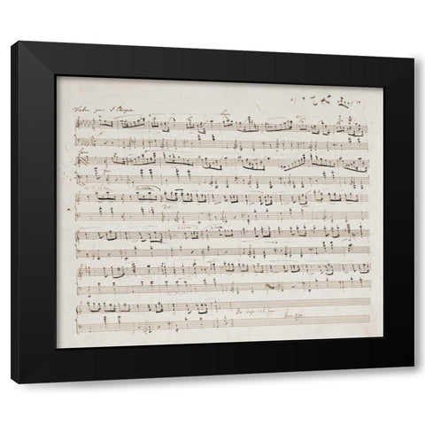 Valse Opus 70 No.1 In G Flat Major Black Modern Wood Framed Art Print with Double Matting by Chopin, Fryderyk