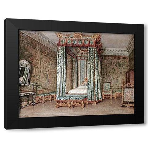 The Venetian Ambassadors Room, Knole Black Modern Wood Framed Art Print with Double Matting by Clacy, Ellen