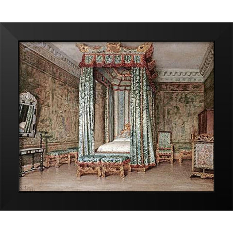 The Venetian Ambassadors Room, Knole Black Modern Wood Framed Art Print by Clacy, Ellen