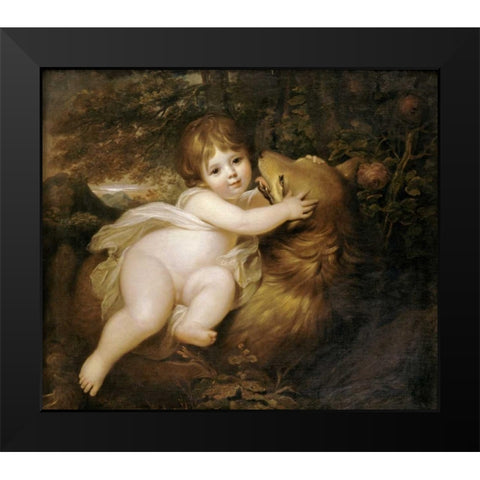 Portrait of The Hon William Lamb Black Modern Wood Framed Art Print by Cosway, Maria