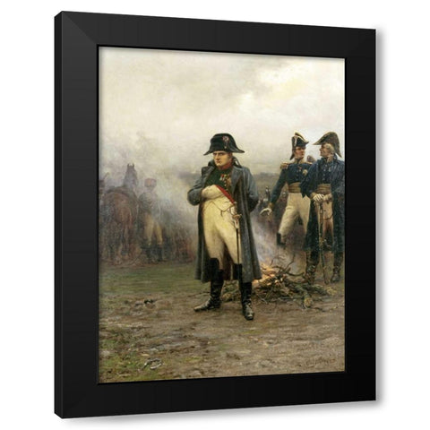 Napoleon Bonaparte Black Modern Wood Framed Art Print with Double Matting by Crofts, Ernest