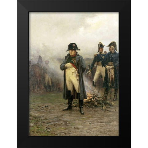 Napoleon Bonaparte Black Modern Wood Framed Art Print by Crofts, Ernest