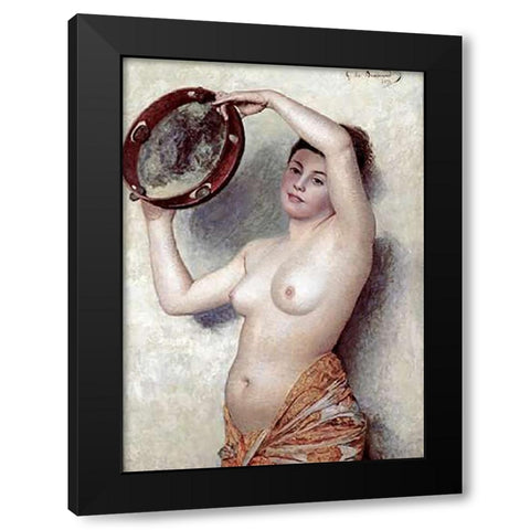 The Dancer Black Modern Wood Framed Art Print by De Dramard, Georges
