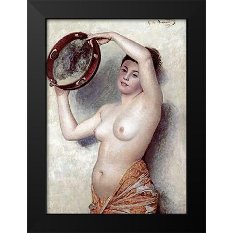 The Dancer Black Modern Wood Framed Art Print by De Dramard, Georges