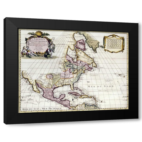 Atlas Maior Black Modern Wood Framed Art Print by De Wit, Frederick