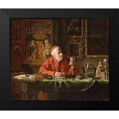 The Cardinals Treasures Black Modern Wood Framed Art Print by Eldridge, E.C