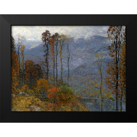 Mount Chocorua Black Modern Wood Framed Art Print by Enneking, John Joseph