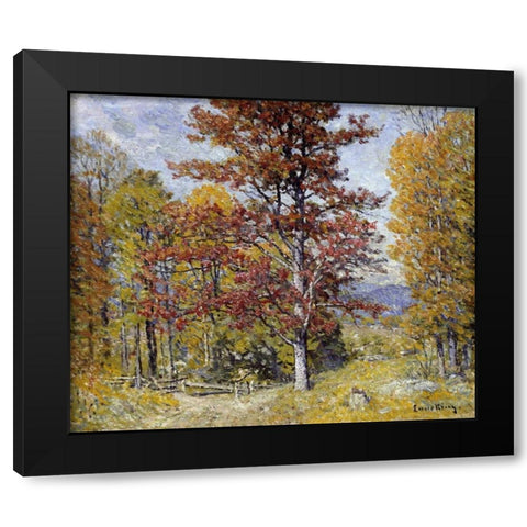 Early Autumn Black Modern Wood Framed Art Print with Double Matting by Enneking, John Joseph