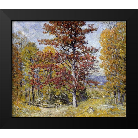 Early Autumn Black Modern Wood Framed Art Print by Enneking, John Joseph