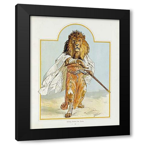 Konig Nobel Im Zorn Black Modern Wood Framed Art Print with Double Matting by Flinzer, F.