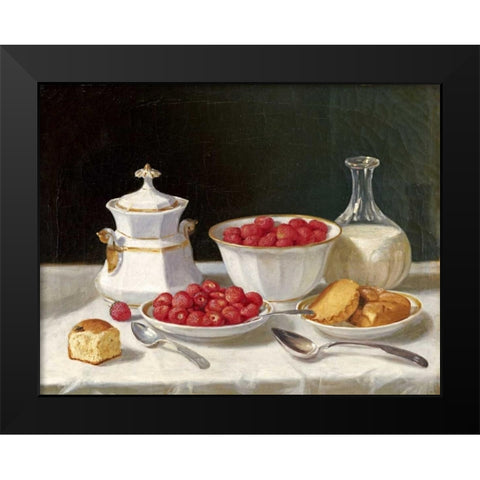 The Dessert Table Black Modern Wood Framed Art Print by Francis, John F.