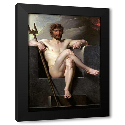 Vintageeidon Enthroned Black Modern Wood Framed Art Print with Double Matting by Fuger, Friedrich Heinrich