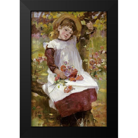 The Poppy Gatherer Black Modern Wood Framed Art Print by Fulton, David