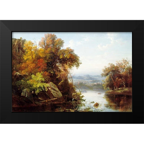 Indian Summer Black Modern Wood Framed Art Print by Gignoux, Francois Regis
