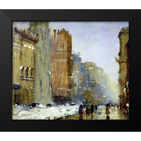 Fifth Avenue, New York Black Modern Wood Framed Art Print by Goodwin, Arthur Clifton