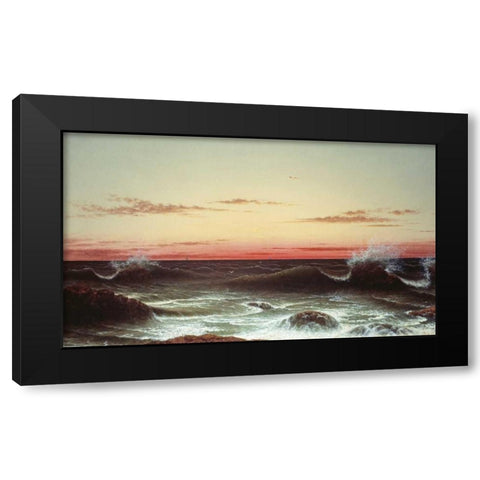 Sunset Black Modern Wood Framed Art Print with Double Matting by Heade, Martin Johnson