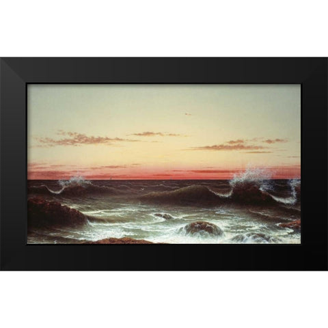 Sunset Black Modern Wood Framed Art Print by Heade, Martin Johnson