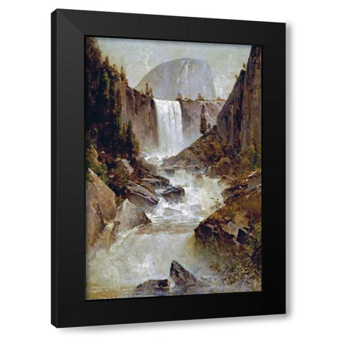 Vernal Falls, Yosemite Black Modern Wood Framed Art Print by Hill, Thomas