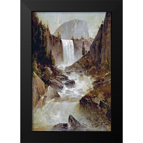 Vernal Falls, Yosemite Black Modern Wood Framed Art Print by Hill, Thomas