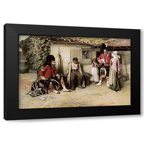 Deserted Black Modern Wood Framed Art Print with Double Matting by Holl, Frank