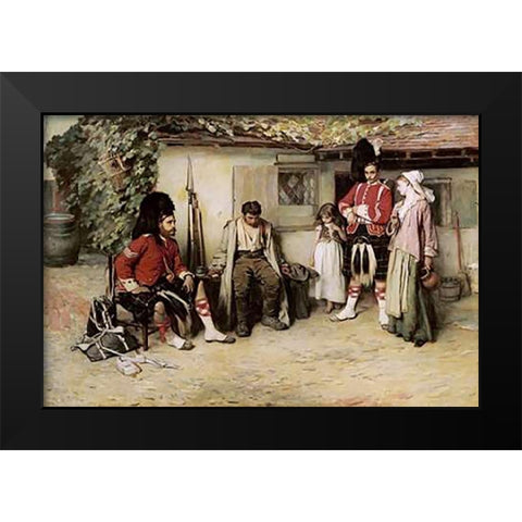 Deserted Black Modern Wood Framed Art Print by Holl, Frank