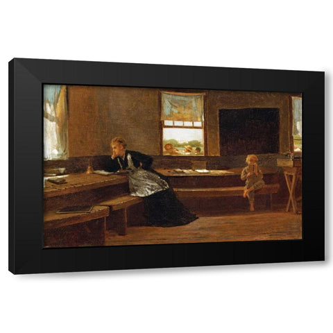 The Noon Recess Black Modern Wood Framed Art Print with Double Matting by Homer, Winslow