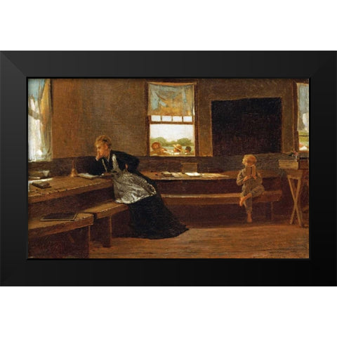 The Noon Recess Black Modern Wood Framed Art Print by Homer, Winslow