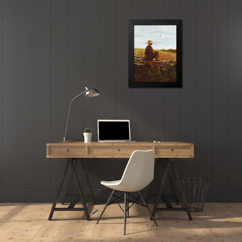 On Guard Black Modern Wood Framed Art Print by Homer, Winslow