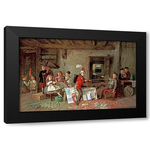 Ivanhoe Black Modern Wood Framed Art Print by Hunt, Charles