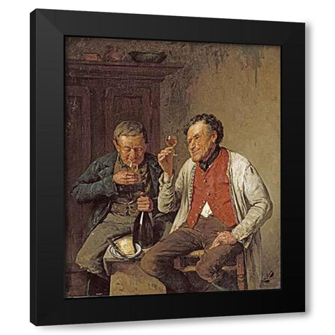 A Toast Black Modern Wood Framed Art Print by Jernberg, August