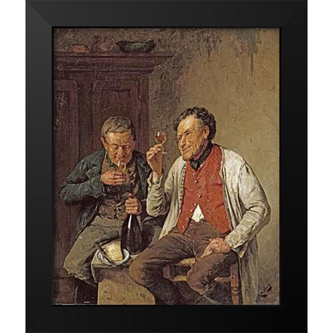 A Toast Black Modern Wood Framed Art Print by Jernberg, August