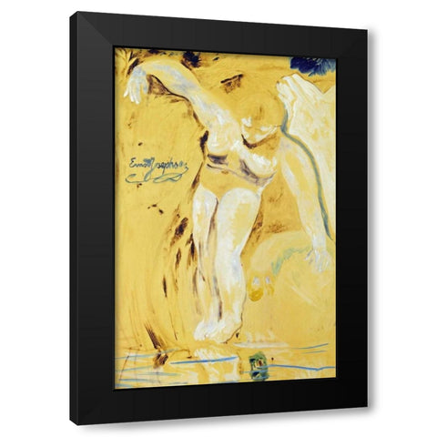 The Water Sprite Black Modern Wood Framed Art Print by Josephson, Ernst