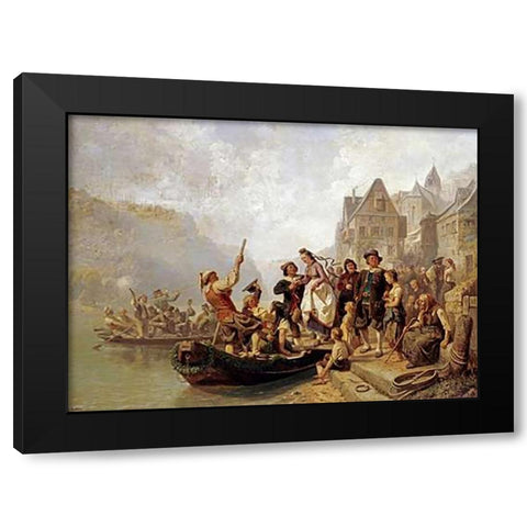 After The Wedding Black Modern Wood Framed Art Print with Double Matting by Kindler, Albert