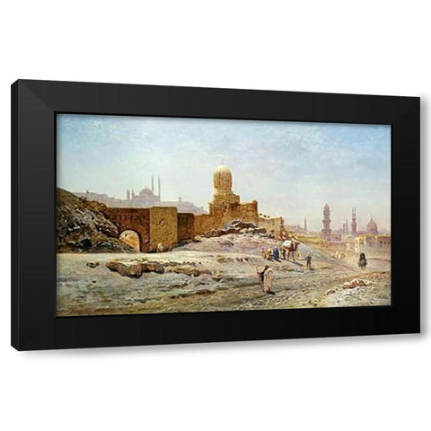 A View of Cairo Black Modern Wood Framed Art Print by Korner, Ernst