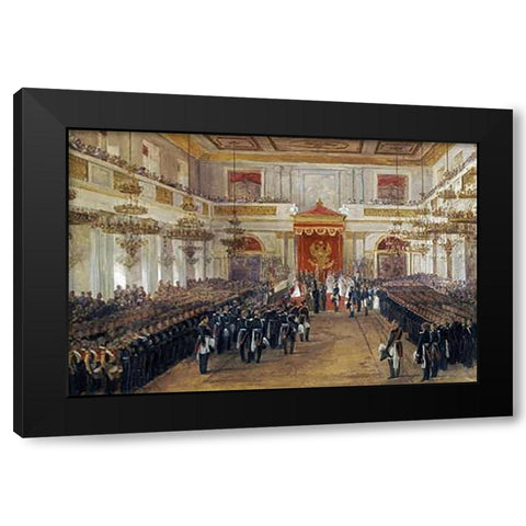 Grand Duke Konstantin Nikolaevich Black Modern Wood Framed Art Print by Ladurner, Adolf Ignatievich