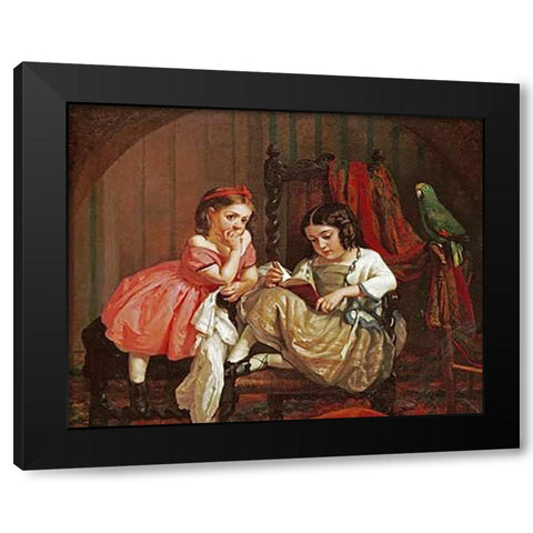 An Enchanting Tale Black Modern Wood Framed Art Print by Lambdin, George CoMuseuman