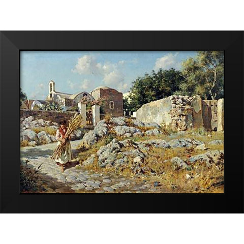 The Path Home Black Modern Wood Framed Art Print by Lovatti, E