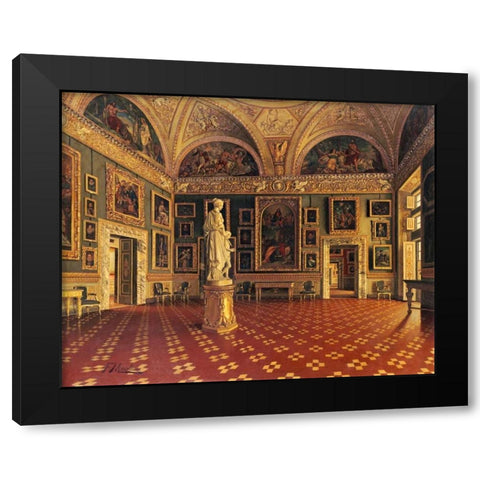 Sala DellIliad, Pitti Palace, Florence Black Modern Wood Framed Art Print with Double Matting by Maestosi, Francesco