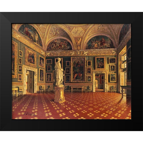 Sala DellIliad, Pitti Palace, Florence Black Modern Wood Framed Art Print by Maestosi, Francesco